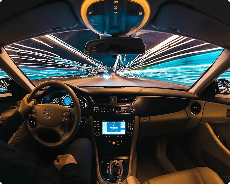 Driver using an Australian road